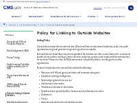 Policy for Linking to Outside Websites | CMS