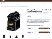 De Longhi Nespresso Inissia EN 80.B - Black Coffee Machine: Explore Ri
