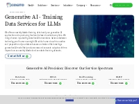 Generative AI, Training Data Services for LLMs