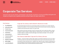 Corporate Tax Advisory Services: Corporate Compliance and Regulatory |