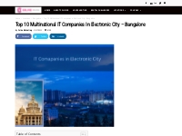 Top 10 Multinational IT Companies in Electronic City - Bangalore - Blo