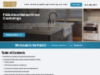 FAQs about Natural Stone Countertops | Frequently Asked Questions