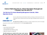 Internet Marketing Experts Denver - Online Management | Digital Seo Se