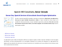 Spanish SEO Services | Spanish SEO Consultant Denver Colorado