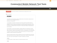 Disclaimer   Commselect Mobile Network Test Tools