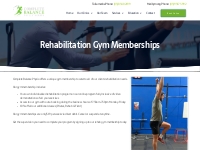 Rehabilitation Gym Memberships | Complete Balance Physiotherapy