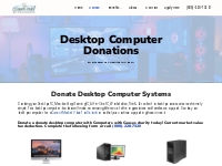 Donate Desktop Computer | Tax Deductible Computer Donation