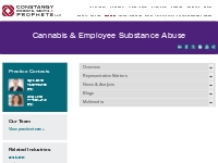 Cannabis   Employee Substance Abuse: Constangy, Brooks, Smith   Prophe
