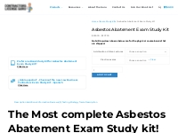 Asbestos Abatement Certification Exam Study Kit California