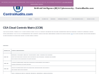 CSA Cloud Controls Matrix (CCM) - Information Security And Cybersecuri