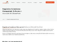 Regulatory Compliance Software On Microsoft SharePoint Office 365