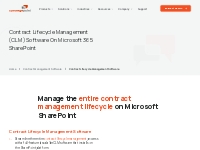 Enterprise Contract Lifecycle Management Software (CLM) on SharePoint