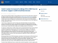 Cook County Increases Funding of the 2023 Source Grant to Support 3,00