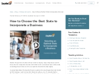 Choosing a State of Business Formation | Review Your Options