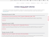 Covid19: Regulatory Updates - Corporate Professionals