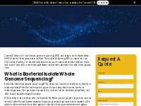 Bacterial Whole Genome Sequencing | CosmosID