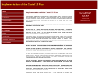 Covid Plan - Implementation