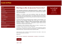 Covid Plan - Post Quarantine