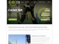 Cricket Ball Stop Net Posts WIth Safety Boundary Netting - CRA Cricket