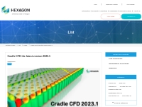 Cradle CFD the latest version 2023.1｜List
