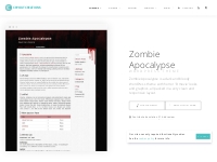 Zombie Apocalypse - A horror movie inspired WordPress theme
