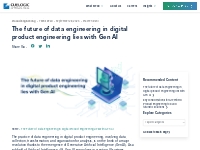 The future of data engineering in digital product engineering lies wit