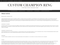 Privacy Notice : Custom Champion Ring