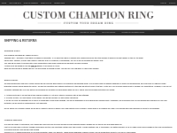 Shipping   Returns : Custom Champion Ring