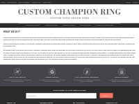 What we do? : Custom Champion Ring
