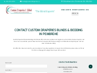 Custom Draperies Blinds   Bedding | Pembroke - ON | Contact Us