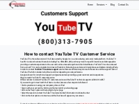 YouTube TV Customer Support Services (800) 446-5112