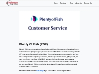 Plenty Of Fish (POF) Support Service | +1 (800) 925-0437