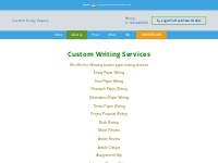 Services - Custom Essay Papers