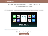 Jailbreak and install Cydia iOS 11 - Download iOS 11