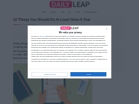  12 Things You Should Do At Least Once A Year : Daily Leap