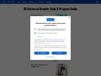 GE Universal Remote Code   Program Guide -
