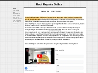 Dallas Roof Repairs - Dallas Commercial Roofing Contractors