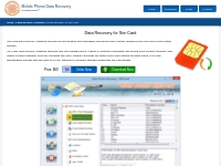 Data Recovery Software for sim card recover text messages and phone bo