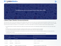Date Sheet 2024 - Date Sheets Matric Inter Bachelors Masters
