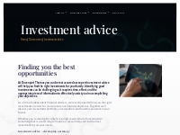 Investment advice | Richmond, Hampton, Twickenham and Teddington
