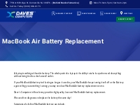 MacBook Air battery replacement - Daves Computers
