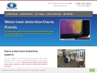 Water leak detection service Davie | Drymasters Davie