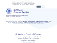 dbWatch Control Center Resources - dbWatch