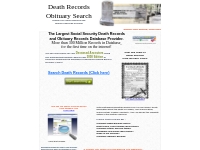 Death Records Search : Obituary Record Search at DeathRecordsObituaryS