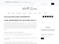 Disclosure/User Agreement - Debt Free Spending