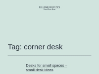 corner desk   DIY Home Decor Tips