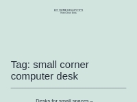 small corner computer desk   DIY Home Decor Tips
