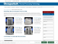 Despatch Walk-In Ovens, Truck in Ovens and Walk in Furnaces