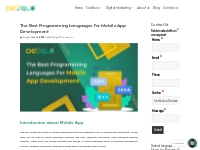The Best Programming Languages For Mobile App Development   DEUGLO