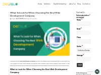 What To Look For When Choosing The Best Web Development Company   DEUG